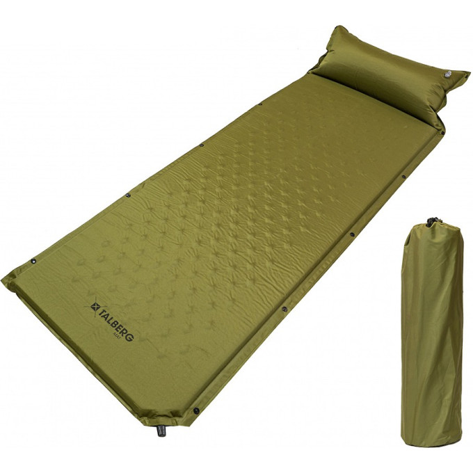 Самонадувающийся коврик TALBERG BASIC LARGE MAT оливковый 4673727793317